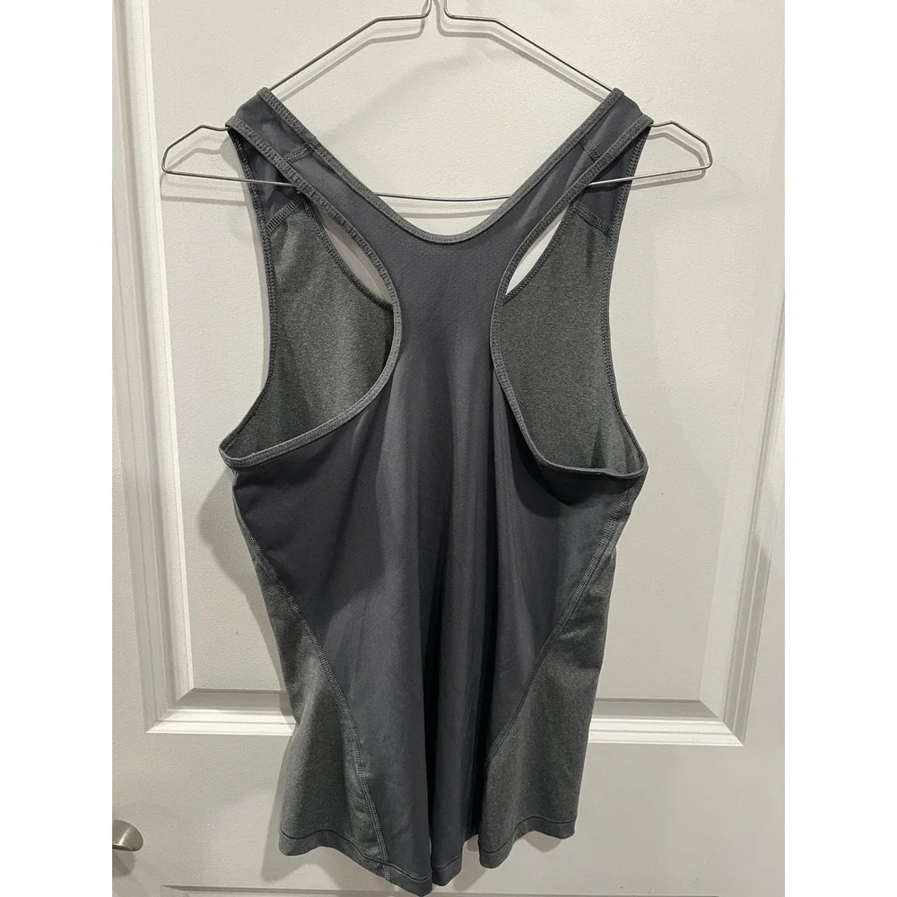 Nike Womens Tank Top Dri-FIT Racerback Gray Medium